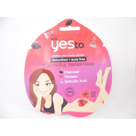 Yes to Make Your Booty Detoxifies Acne Free Booty-ful Paper Mask Charcoal Tomato