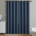 thumbnail image 2 of Better Homes & Gardens Solid Woven Textured Grommet Blackout Curtain Panel, 1-Piece, Blue, 50" W x 84" L, 2 of 8