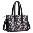 thumbnail image 2 of Teacher Tote Bag,Pioneer Flower Floral Print Pattern Teacher Utility Tote Bag,Large Work Tote Bags for Women with Multiple Pockets,Top Zipper Closure,13.8x10.6x6.7 Inch, 2 of 5