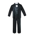 thumbnail image 3 of New Black Baby,Toddler & Boy Wedding Formal Tuxedo Suit S M L XL 2T 3T 4T 5,6-20, 3 of 7