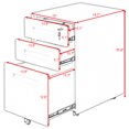 thumbnail image 4 of Gymax Rolling A4 File Cabinet Sliding Drawer Metal Office Organizer Storage White, 4 of 7