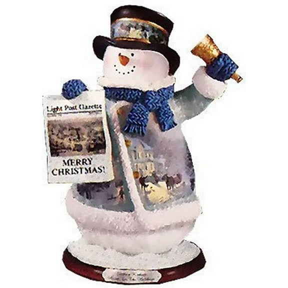 Retired Thomas Kinkade Home for the Holidays Snowman from Bradford Exchange 7-inches