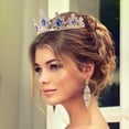 thumbnail image 3 of KAKOWELY Tiara Corona Tiara de Cristal Accesorio para el Cabello de Novia de Boda Tocado de Cristal Tocado, 3 of 5