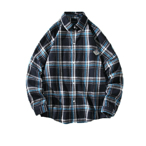 Meichang Mens Flannel Shirts Big and Tall Plaid Tops Streetwear Button Down Shirt Jacket Modern Fit Casual Long Sleeve Shirts