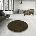 thumbnail image 4 of Ahgly Company Machine Washable Indoor Round Transitional Midnight Gray Area Rugs, 8' Round, 4 of 7