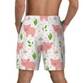 thumbnail image 3 of Kdxio Funny Little Pigs Print Men'S Swim Trunks With Compression Liner 7 Inch Inseam Quick Dry Swim Shorts, 3 of 7