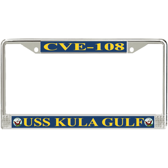 USS Kula Gulf CVE-108 License Plate Frame