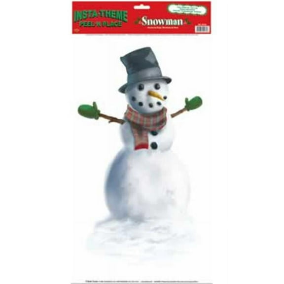 Beistle 12" x 24" Snowman Peel N Place Sticker 22135