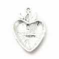 thumbnail image 2 of Alloy Enamel Pendants Silver Sacred Heart Charm FireBrick 42x29.5x5mm Hole: 2mm Diy, 2 of 3