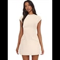 thumbnail image 3 of Vestido de Verano para Mujer, Cuello Alto, Corta, Minivestido de Fiesta, Color Albaricoque M, 3 of 8