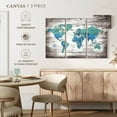 thumbnail image 4 of Elephant Stock Aged World Map Xxx Wall Art - Horizontal Multi Panel Canvas - Living Room Wall Decor - Education Multi Panel - White And Blue Decor - 33" x 20", 4 of 4
