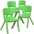 thumbnail image 2 of Flash Furniture 4 Pack Green Plastic Stackable School Chair with 12'' Seat Height, 2 of 5