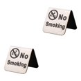 thumbnail image 3 of Wweixi Stainless Steel Table Top Tent Compliance Signs Modern and Eye-catching Silver No Smoking 2Set, 3 of 6