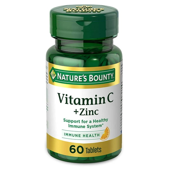 Nature's Bounty Vitamin C   Zinc Quick Dissolve Tablets 60 ea (Pack of 6)