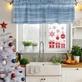 thumbnail image 5 of Blue Curtain Valances for Windows, Kitchen Valance Window Treatments Panel 2 Pack, Vintage Modern Abstract Art Ombre Rod Pocket Short Curtains for Bathroom Bedroom 60 x 18 Inch, 5 of 8