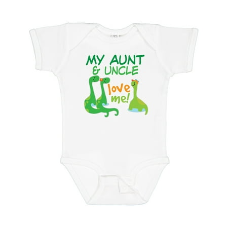 

Inktastic My Aunt and Uncle Love Me Dinosaur Boys Baby Bodysuit
