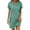 Green, variant on Midi Dresses For Women A-Line V-Neck Rolled Short Sleeve Solid Color Mini Shoert Dresses for Women Trendy Dark Gray XL