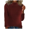 thumbnail image 1 of Chandail Col Roulé Femme Chandail Décontracté: Chandail Col Roulé Tricoté Couleur Unie pour Femmes, 1 of 3