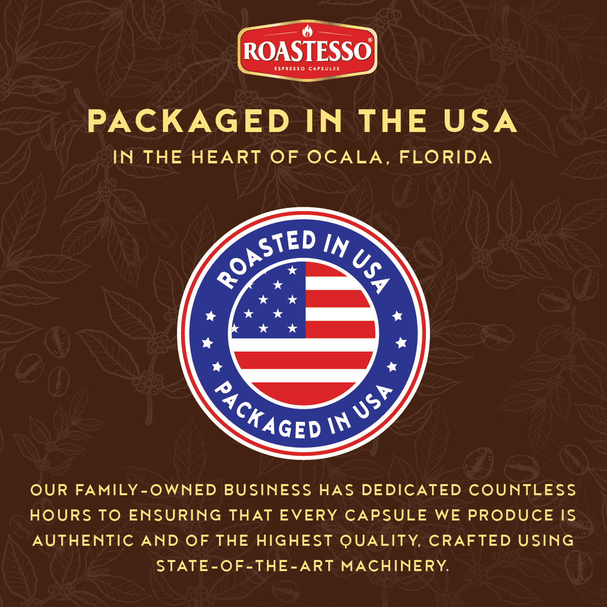 Roastesso Coffee Natural Chocolate Flavored Nespresso Capsules Compatible OriginalLine Espresso Pods, Intensity 7 (40 Count)