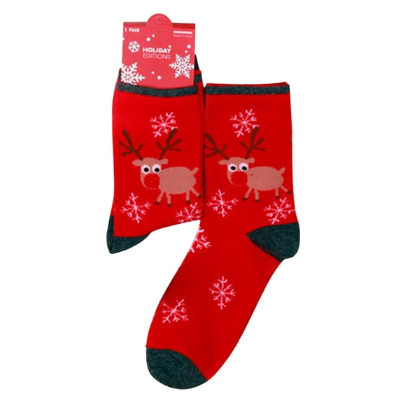 No Show Socks WomensPurpleHoliday‑printed Cotton Mid‑calf SocksRunning Socks1‑Pair