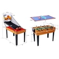 thumbnail image 3 of Olurrisa 5-in-1 Multi-Game Table - Billiards, Push Hockey, Foosball, Ping Pong, and Basketball brown/red, 3 of 9