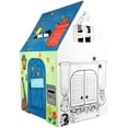 thumbnail image 4 of Easy Playhouse Clubhouse - Kids Art and Craft for Indoor and Outdoor Fun, Color, Draw, Doodle on this Blank Canvas – Decorate and Personalize a Cardboard Fort, 34" X 27" X 48" - Age 3+, 4 of 6