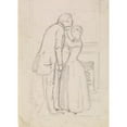 thumbnail image 3 of Sir John Everett Millais 11x14 Black Modern Framed Museum Art Print Titled - Wilkie Collins's Mr Wrays Cash-Box - Figure Sketch (1851-52), 3 of 5