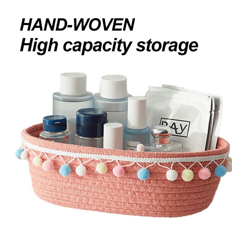 Cute Bowknot Storage Baskets, Woven Rope Woven Desktop Jewelry Cosmetics  Snacks Sundries Key Toys Organizer Bins, Home Organization And Storage  Supplies For Kitchen Bathroom Bedroom Living Room Dorm Office Desk, Home  Decor 