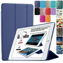 DuraSafe Cases iPad 9.7 Inch 6 5 Air 2 1 Generation [ 6th 5th Air 2nd 1st ] MH2V2LL/A MH2W2LL/A MH2U2LL/A MGLW2LL/A MGL12LL/A Slim Lightweight Protective PC Dual Angle Stand Cover - Navy Blue