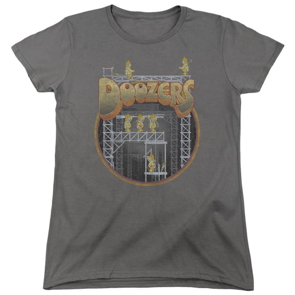 Fraggle Rock Doozers Construction S/S Women's T-Shirt Charcoal