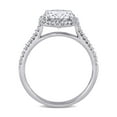 thumbnail image 4 of Everly Women's Created Moissanite and Diamond 14K White Gold Engagement Ring, 4 of 8