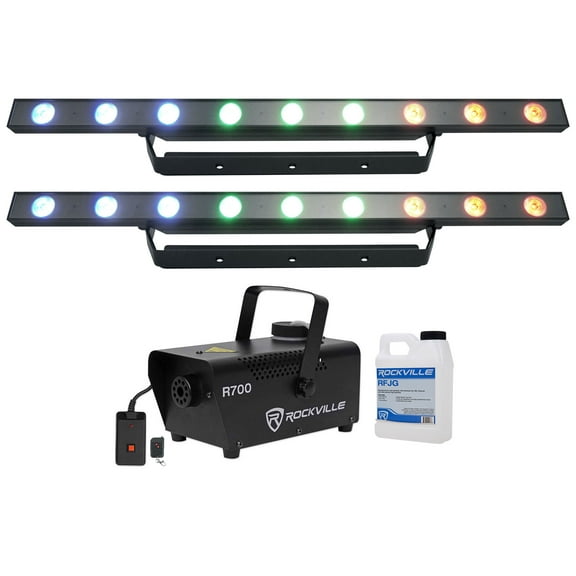 (2) Chauvet DJ COLORband H9 ILS Wash/Strip Lights w/Chase Effect/Blinder Fogger