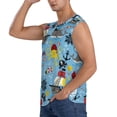thumbnail image 3 of Bixox Men's Pirate Marine Animals Printed Shirt Sleeveless Fitness Tank Top-Medium, 3 of 7