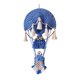 thumbnail image 3 of Tapiz de pared de macramé bohemio para colgar en la pared, decoración de arte bohemio con globos aerostáticos, hecho a mano con borlas para guardería, azul, 3 of 8
