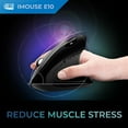 thumbnail image 3 of Adesso iMouse E10 - Vertical Ergonomic Optical 6-Button 2.4 GHz RF Wireless Mouse - Right Hand Orientation, black, 3 of 8