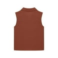 thumbnail image 4 of WOYY Tween Girls Linen Shirt Breathable Casual Sleeveless Button Down Shirt, Sizes 15-16Y, 4 of 5