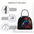 thumbnail image 4 of Disketp Colorful Betta Fish Bolsa Térmica para Almuerzo, Lonchera con Abertura Amplia y Gran Capacidad, Organizador Reutilizable para Mujeres, Hombres y Adultos, 4 of 6