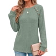 thumbnail image 2 of Fantaslook Womens Long Sleeve Shirts Casual Tunic Tops Work Dressy Blouses Fall Sweaters, 2 of 9