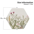 thumbnail image 3 of Bingfone Vintage Herbs And Wildflowers Leather Drinks Coasters With Set Of 6,Suitable For Home Kitchen,Coffee Cup Coasters Home Gift, 3 of 9