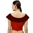 thumbnail image 3 of eloria Women's Blouse Boat Neck Filler Multicolor Sleeveless Top Color: Redorange & Maroon | Size: 36, 3 of 6
