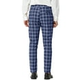 thumbnail image 3 of Lars Amadeus Men's Plaid Dress Pants Slim Fit Business Checked Trousers, 3 of 6