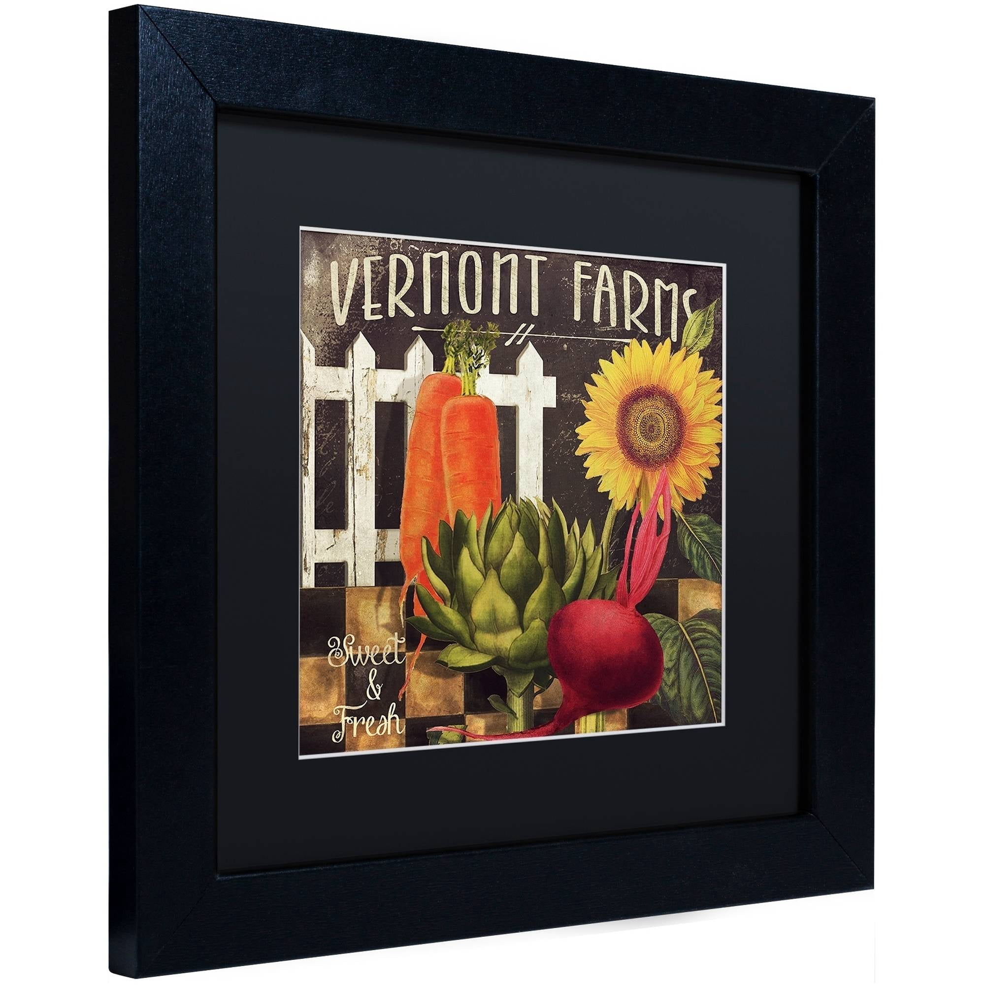Trademark Fine Art "Vermont Farms VIII" Canvas Art by Color Bakery Black Matte, Black Frame