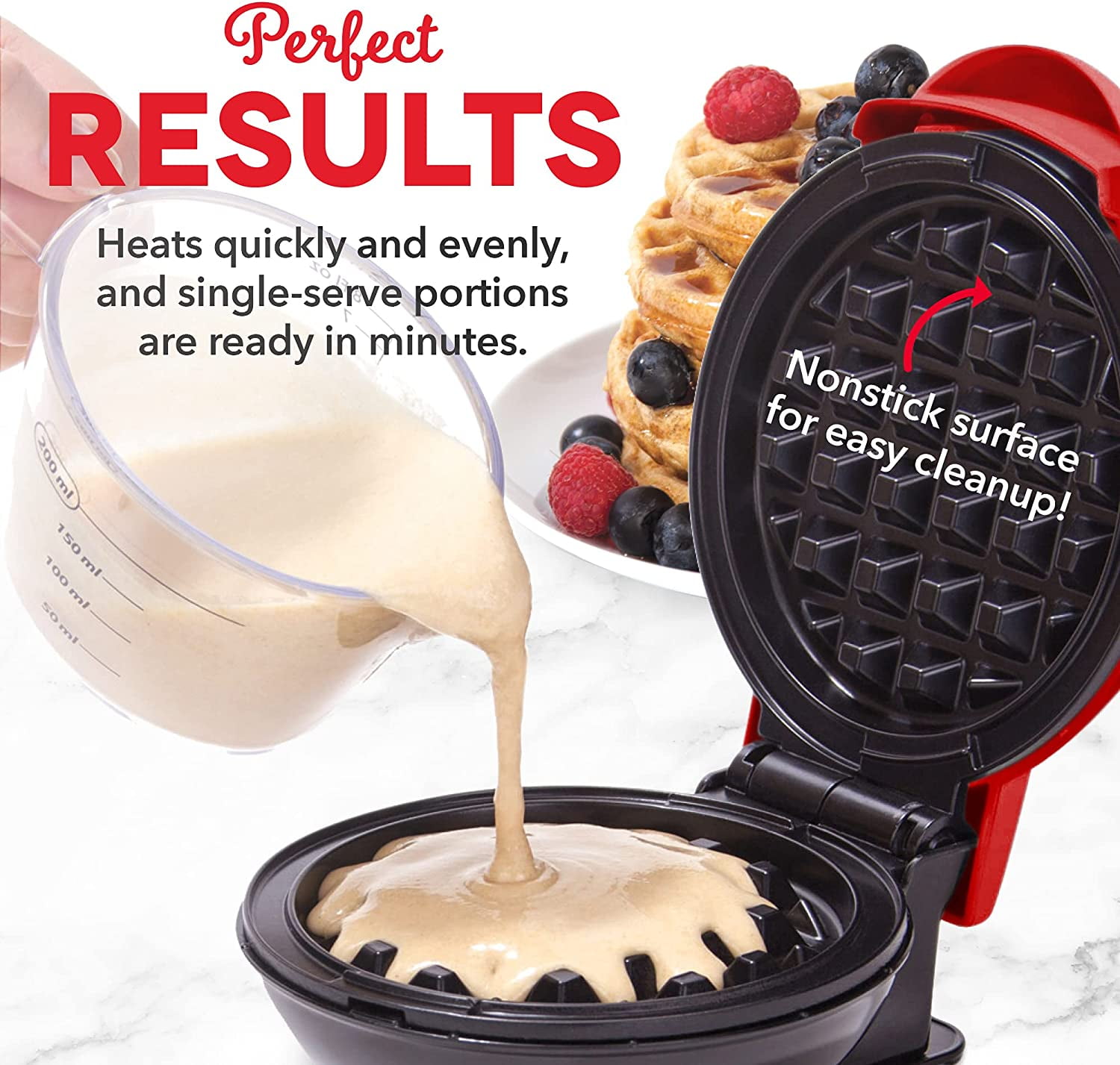 Buy Mini Maker Waffle Maker + Griddle, 2Pack Griddle + Waffle Iron