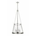 thumbnail image 2 of 4 Light Pendant In Industrial Style-39.25 Inches Tall And 18 Inches Wide-Polished Nickel Finish    -Traditional Installation Z-Lite 341P18-Pn, 2 of 2