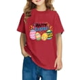 thumbnail image 2 of Annhoo Toddler Easter Tops Unisex Cotton Crewneck Print Graphic Boys Girls Short Sleeve Shirts Casual Clothes, 2 of 8