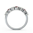 thumbnail image 3 of 0.70 Ct Round Cut Ruby Gemstone Genuine Diamond Beautiful Eternity Band for Engagement 14K White Gold Size 6.5, 3 of 7