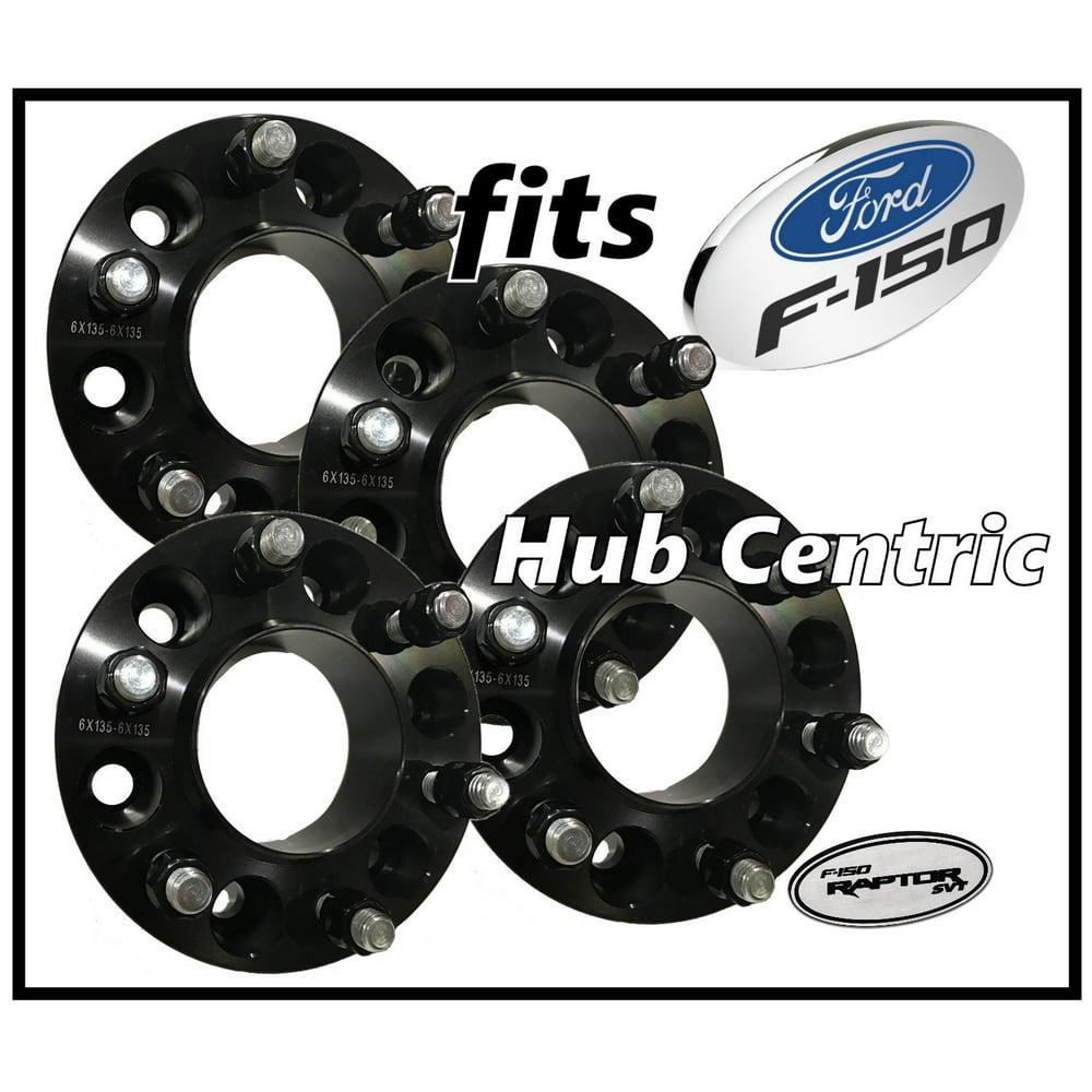 4 Ford Expedition F150 Raptor Black 1.5" Hub Centric Wheel Spacers