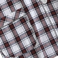 thumbnail image 5 of YHAJDS Mens Pajamas Set 100 Long Sleeve Lapel Plaid Shirt And Long Pants 2 Piece Sleepwear For Men, 5 of 5