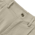 thumbnail image 6 of Nestiefly Men's Linen Dress Pants Lightweight Pleated Front Relaxed Fit Business Casual Slacks Trousers Summer Wedding Party Khaki M, 6 of 9