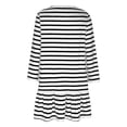 thumbnail image 4 of cfhntfmh Robes de Détente pour Femmes Imprimé Décontracté Manches Longues Col Rond Robe Midi avec Poches Automne Ourlet à Volants Robe de Plage, 4 of 6